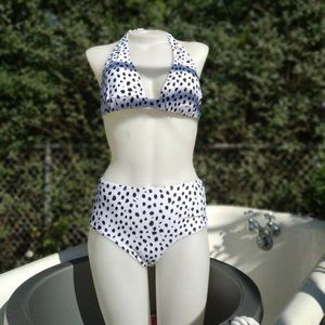 Polka Dot Two Piece Bikini, Size S, 34 - New